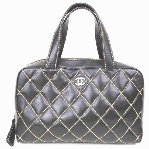 CHANEL Handbags - Chanel Wild Stich Black Leather bag